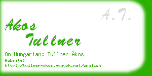 akos tullner business card